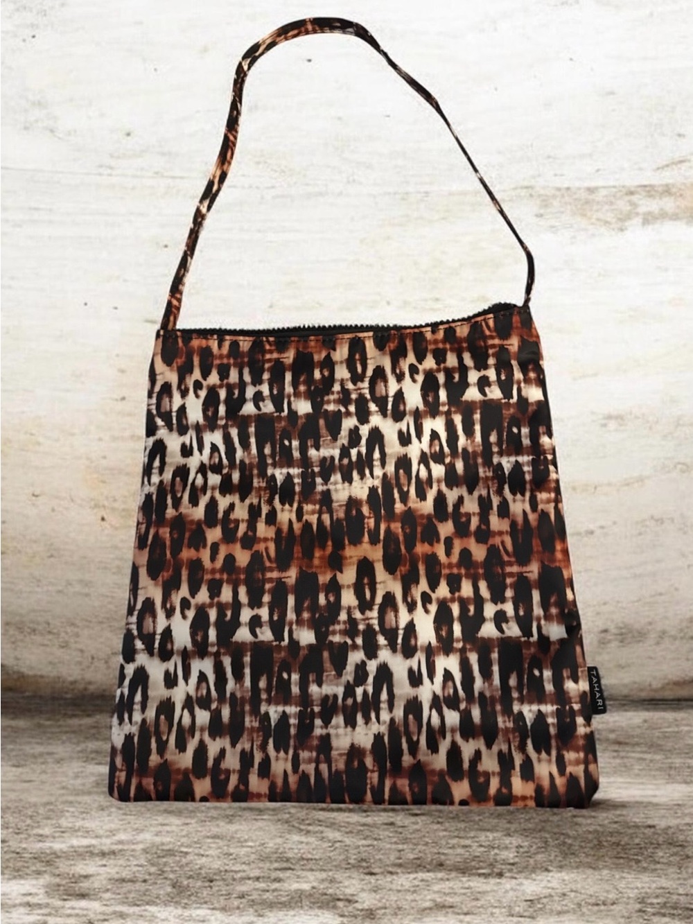 Tahari Leopard-Print Shoulder Bag in Brown and Black